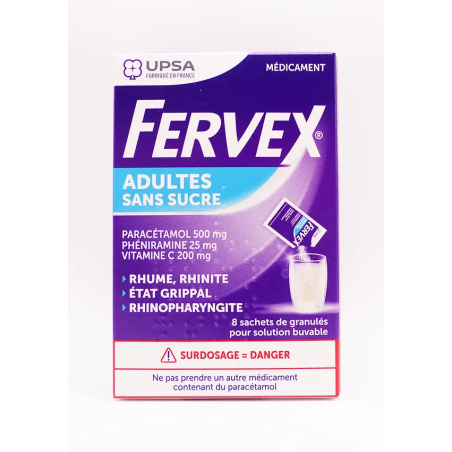 FERVEX SANS SUCRE GLE SACH 8